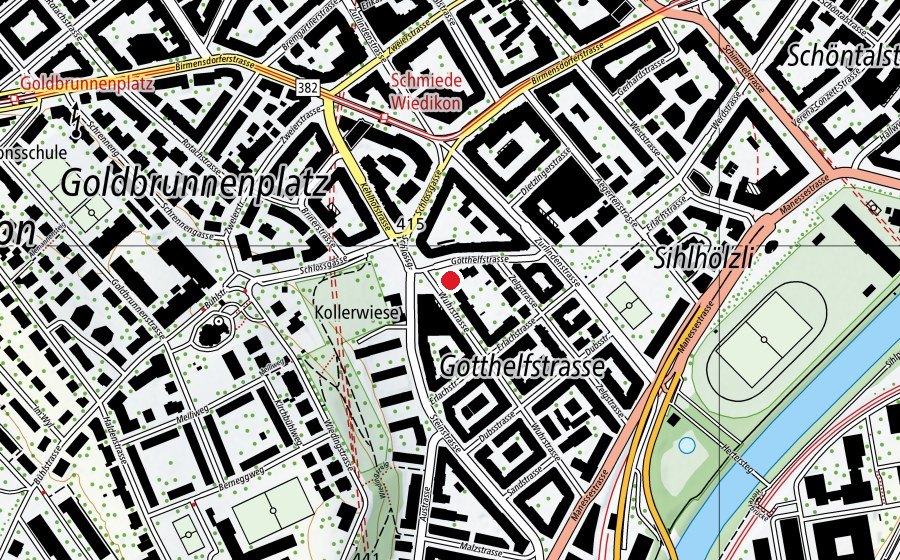 Carte indiquant l’emplacement de Heilpädagogische Schule Gotthelf (École)