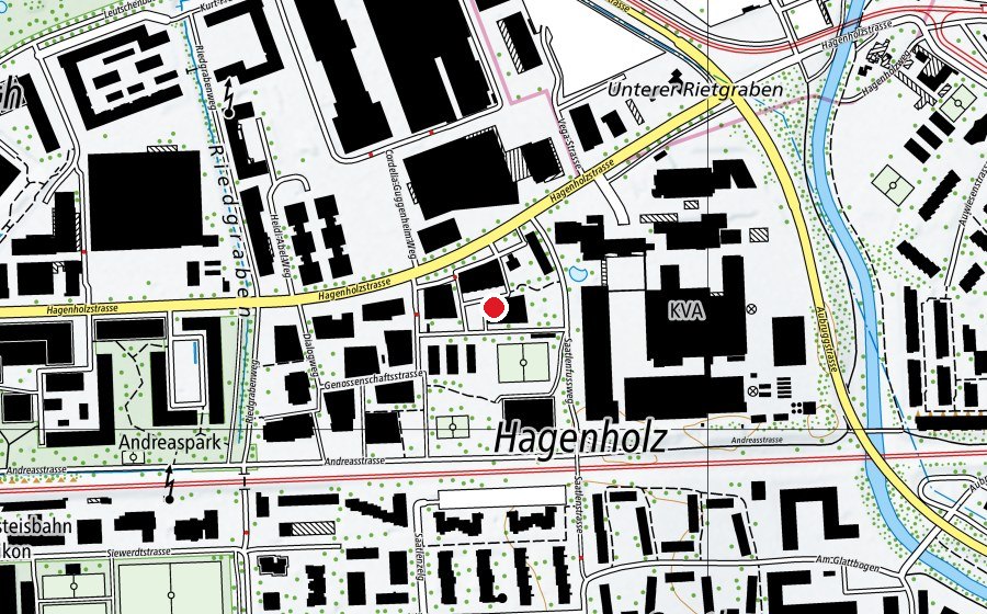 Karte mit dem Standort von Heilpädagogische Schule (Schule)