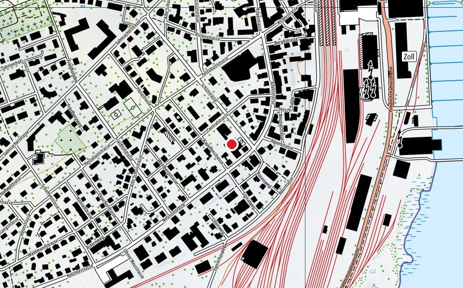 Mappa con la posizione di Heilpädagogisches Zentrum Romanshorn (Scuola)