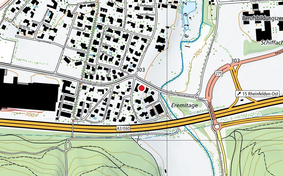 Carte indiquant l’emplacement de Heilpädagoische Schule (École)