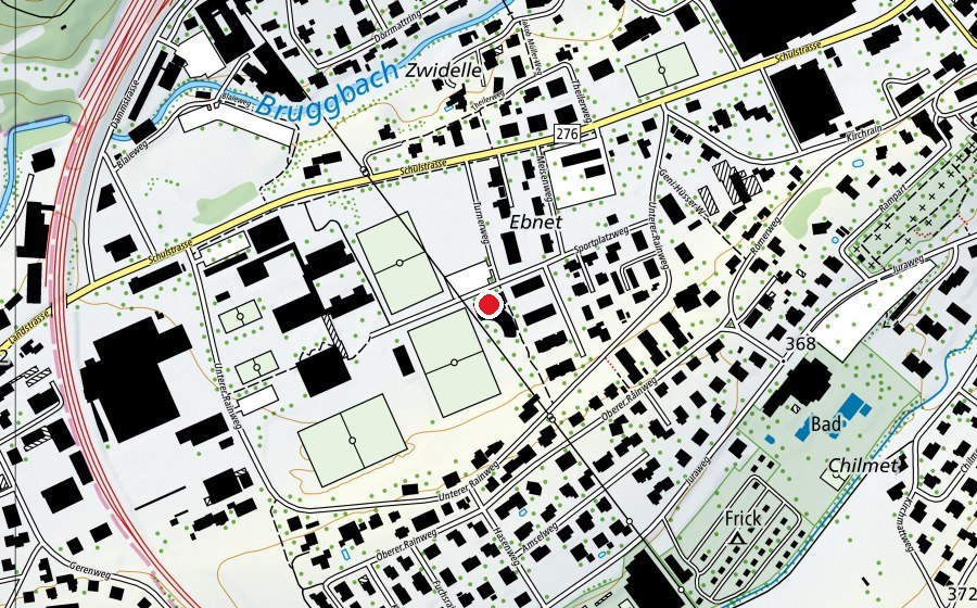 Map showing the location of Heilpädogoische Sonderschule (School)