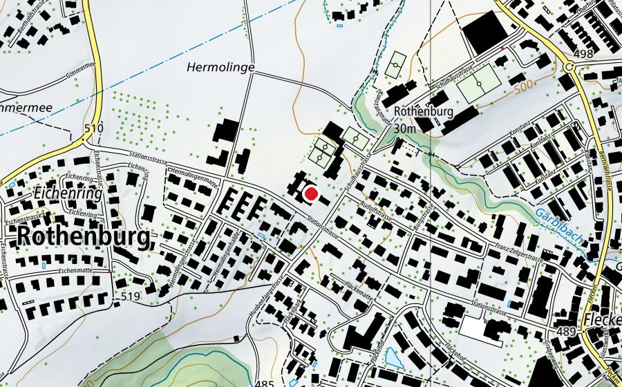 Map showing the location of Hermolingen (School)