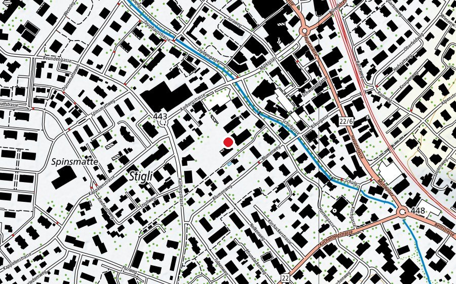 Carte indiquant l’emplacement de Herrengasse (École)