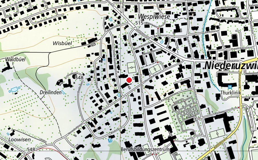 Carte indiquant l’emplacement de Herrenhof (École)