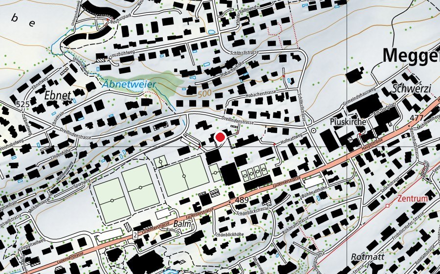 Carte indiquant l’emplacement de Hofmatt 2 (École)