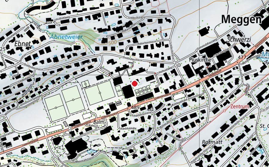 Carte indiquant l’emplacement de Hofmatt 3 (École)