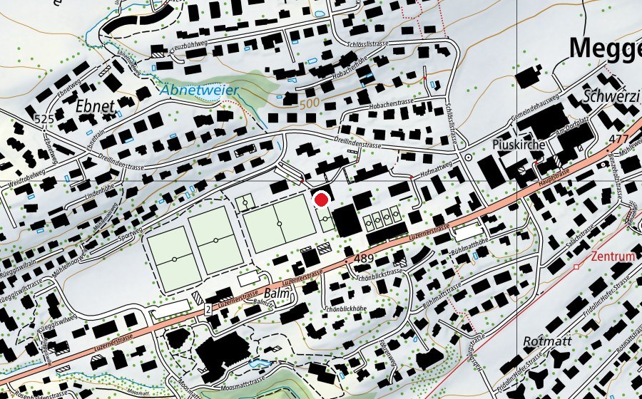 Map showing the location of Hofmatt (School)