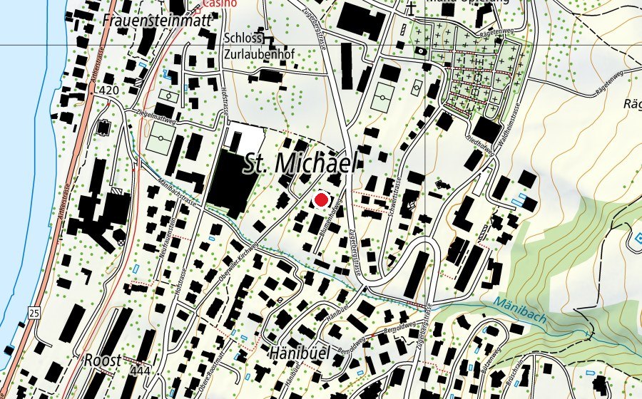 Map showing the location of Horbach - Schule für spezifisch Begabte (School)