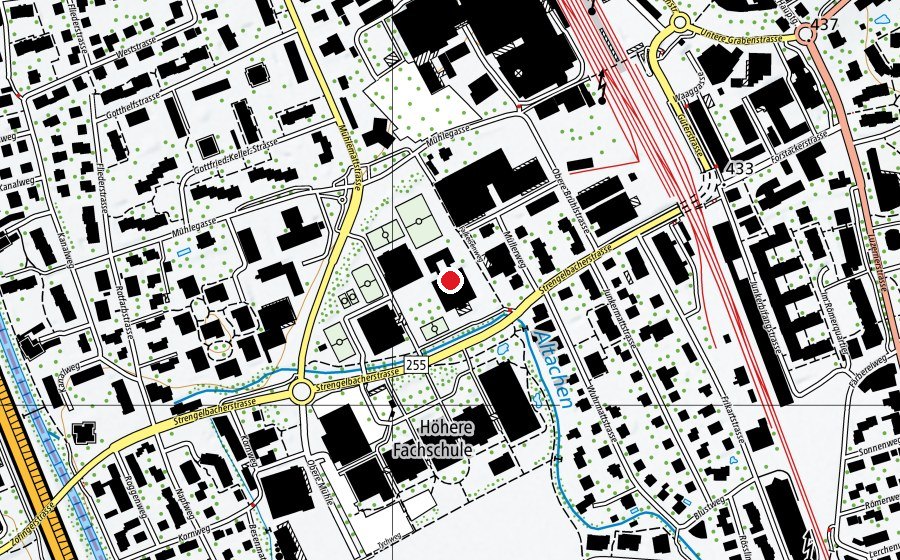 Mappa con la posizione di HPS (Scuola)