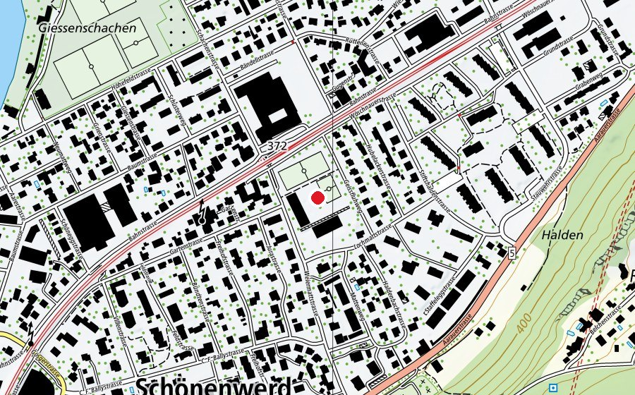 Map showing the location of Hubelacker (School)