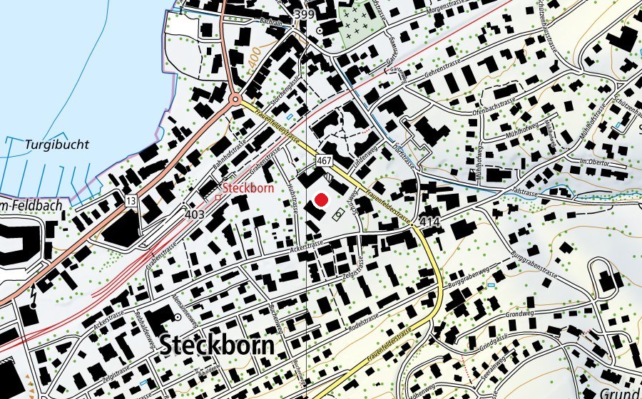 Mappa con la posizione di Hubschule (Scuola)