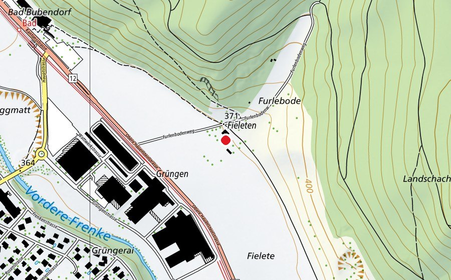 Karte mit dem Standort von Hundeschule Fieleten (Schule)