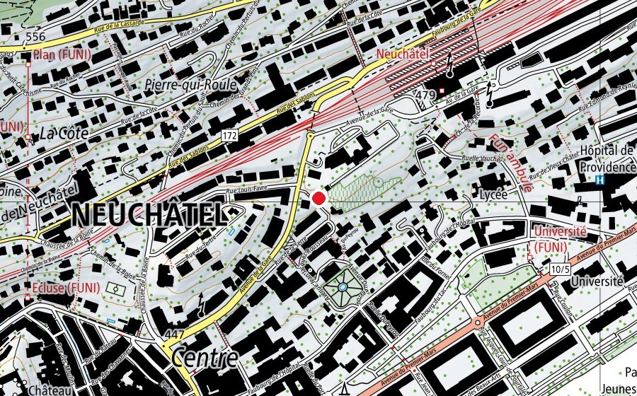 Map showing the location of Inlingua (School)