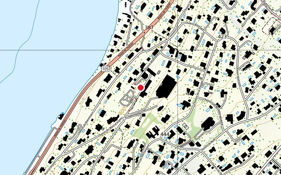 Map showing the location of Institut International Notre-Dame Du Lac (School)