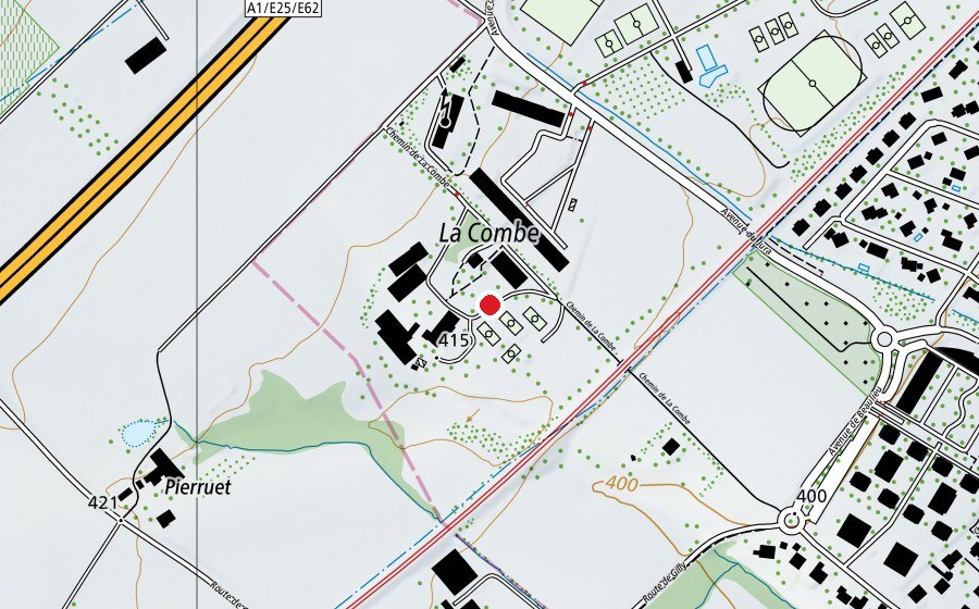 Karte mit dem Standort von Institut Le Rosey - La Combe (Schule)