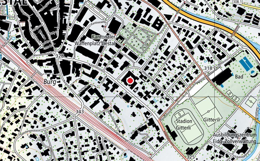 Carte indiquant l’emplacement de Institut Vorschul- und Unterstufe der Pädagogischen Hochschule FHNW (École)
