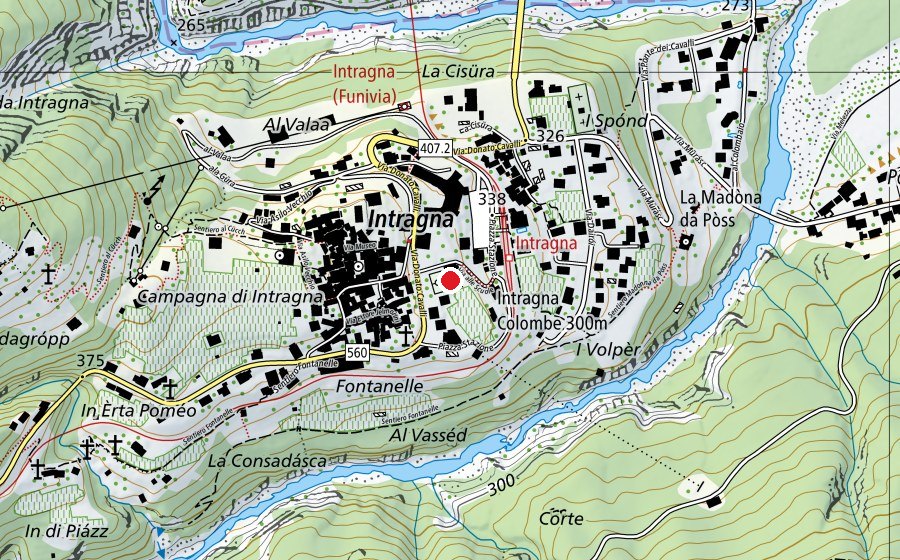Mappa con la posizione di Istituto Scolastico Intragna (Scuola)