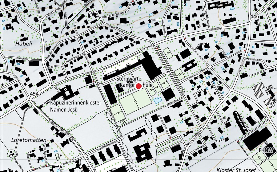 Carte indiquant l’emplacement de Kantonsschule Solothurn (École)