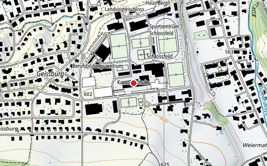 Map showing the location of Kantonsschule Willisau KSW (School)