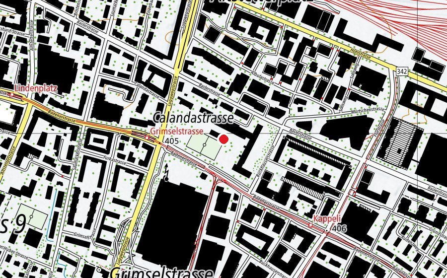 Karte mit dem Standort von Kappeli Primar (Schule)
