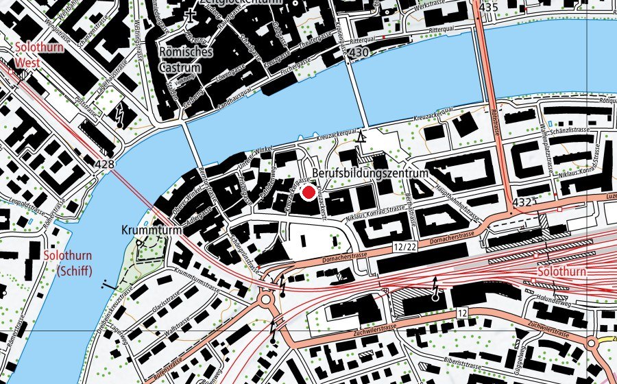 Carte indiquant l’emplacement de Kaufmännische Berufsschule (École)