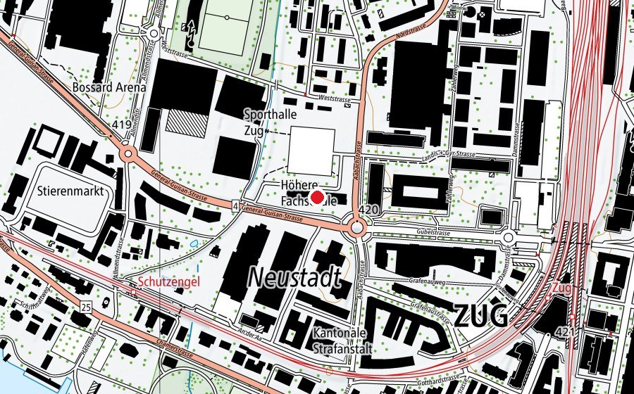 Mappa con la posizione di KBZ (Scuola)