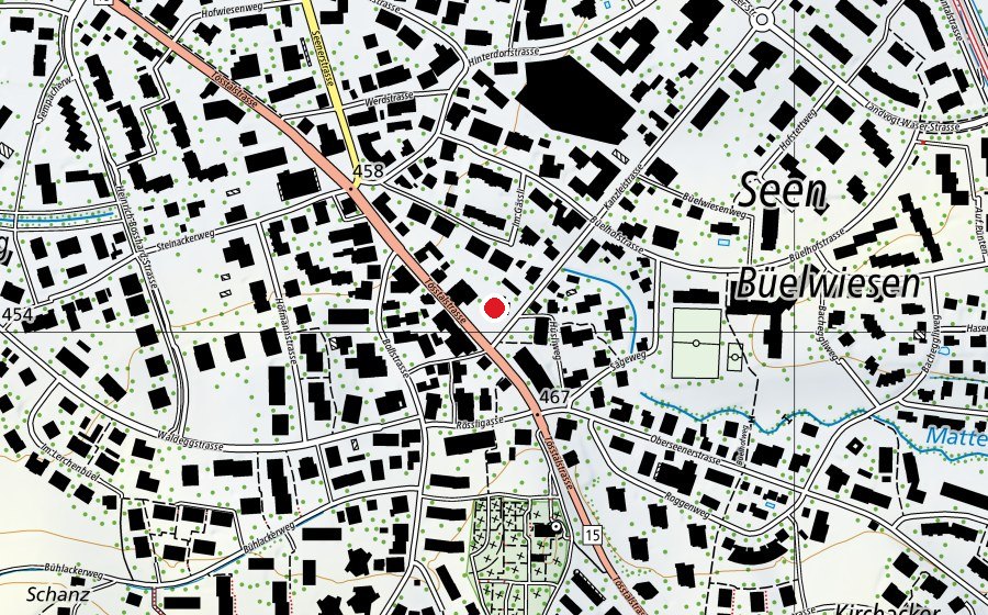 Carte indiquant l’emplacement de KGS Winterthur (École)