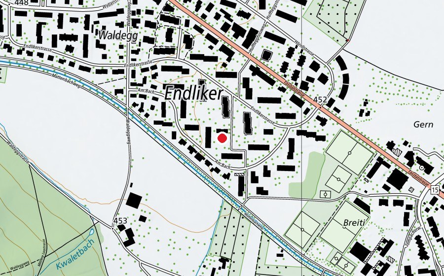 Mappa con la posizione di Kindergarten Am Bach (Scuola)