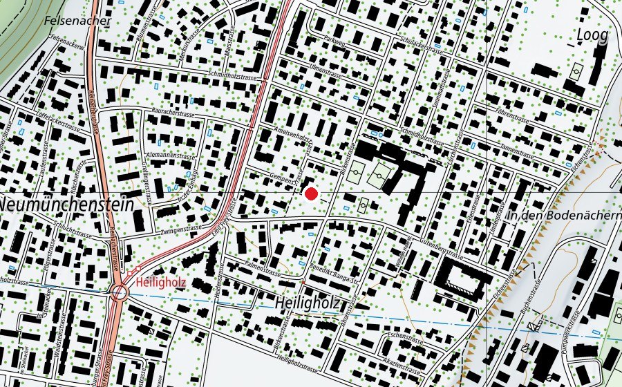 Carte indiquant l’emplacement de Kindergarten Ameisenhölzli (École)