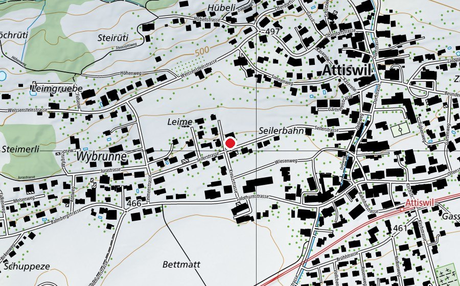 Carte indiquant l’emplacement de Kindergarten (École)