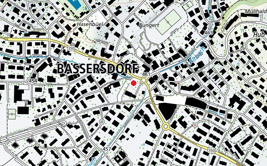 Map showing the location of Kindergarten (School)