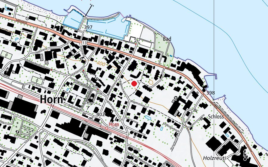 Carte indiquant l’emplacement de Kindergarten Bogenstrasse (École)