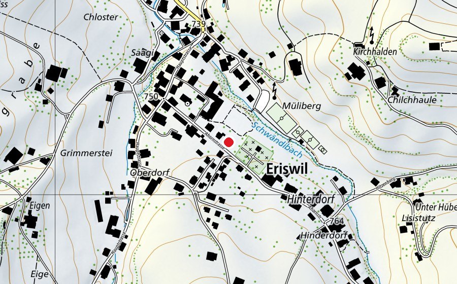 Mappa con la posizione di Kindergarten Eriswil (Scuola)