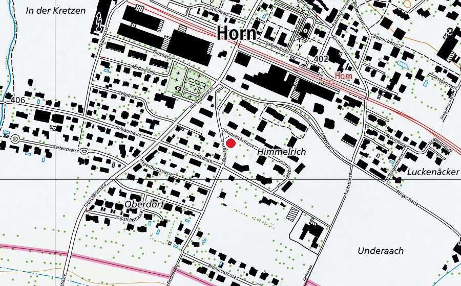Carte indiquant l’emplacement de Kindergarten Himmelrichstrasse (École)