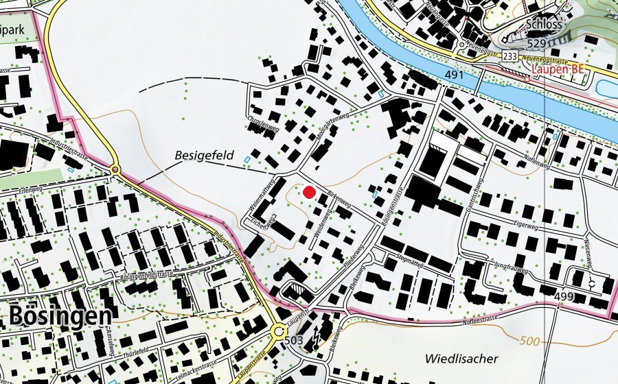 Map showing the location of Kindergarten (School)
