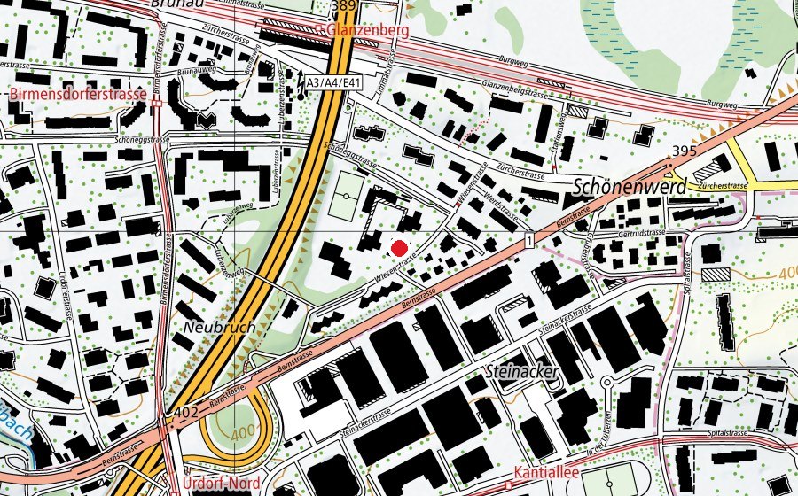 Carte indiquant l’emplacement de Kindergarten Luberzen 1+2+3 (École)