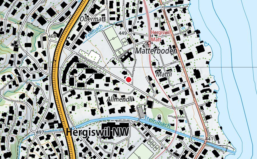 Map showing the location of Kindergarten Matt (School)