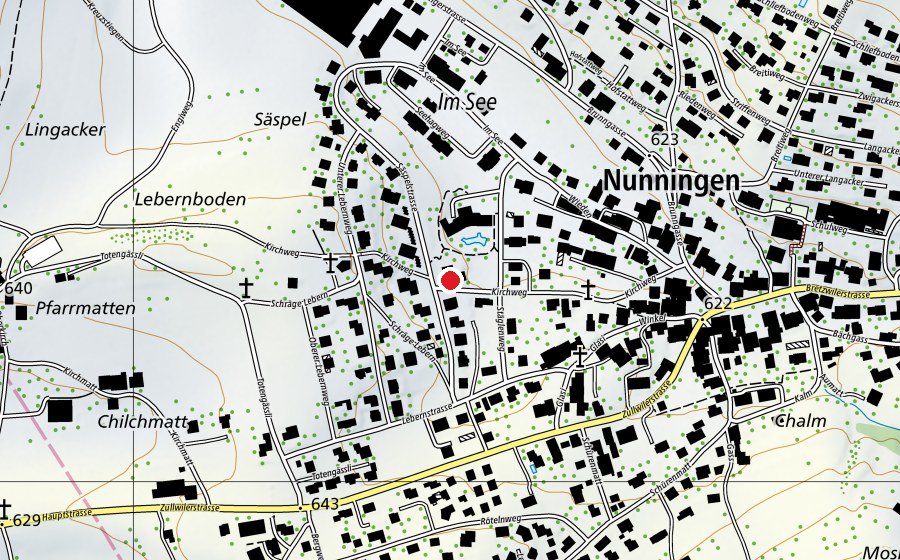 Map showing the location of Kindergarten (School)