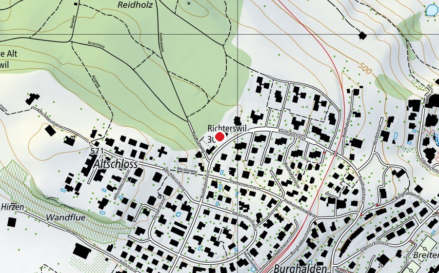 Mappa con la posizione di Kindergarten Reidholz (Scuola)