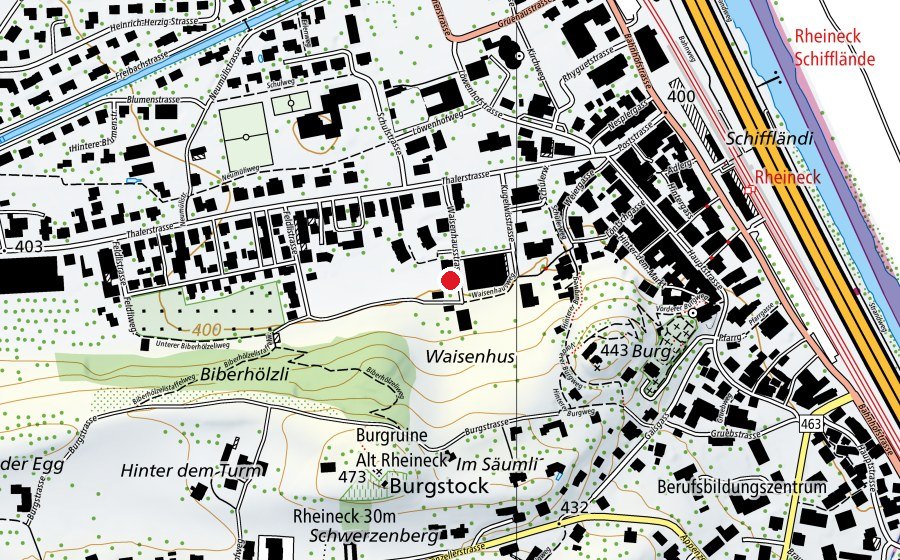 Carte indiquant l’emplacement de Kindergarten (École)