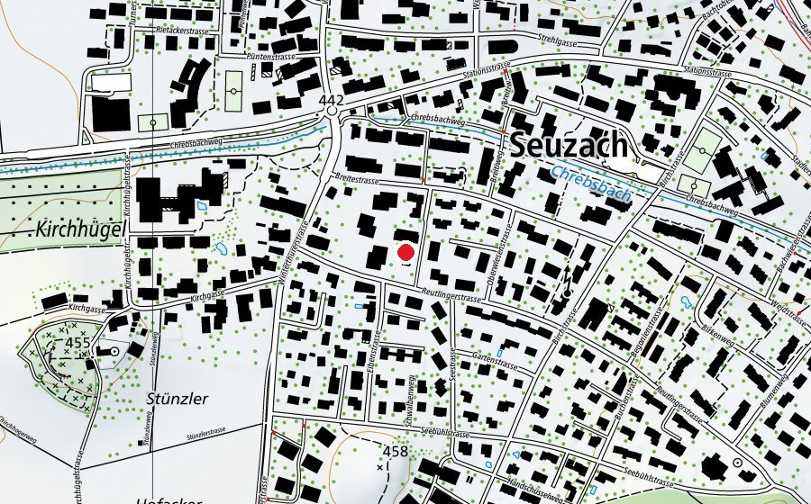 Mappa con la posizione di Kindergarten Schneckenwiese (Scuola)