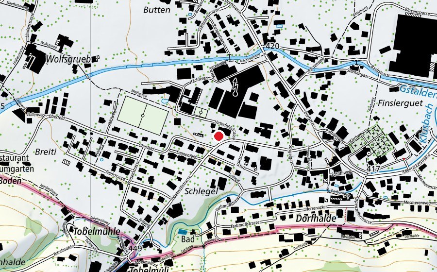 Map showing the location of Kindergarten (School)