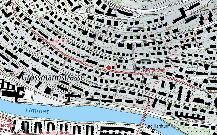Mappa con la posizione di Kinderhaus Limmat (Scuola)
