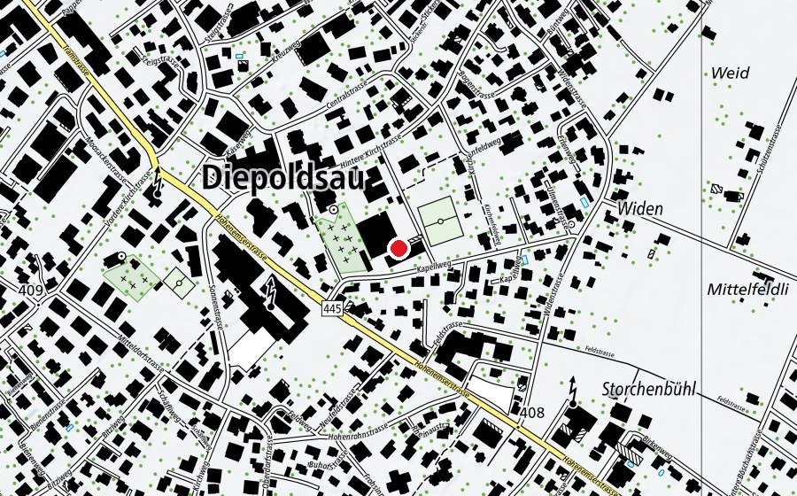 Carte indiquant l’emplacement de Kirchenfeld (École)