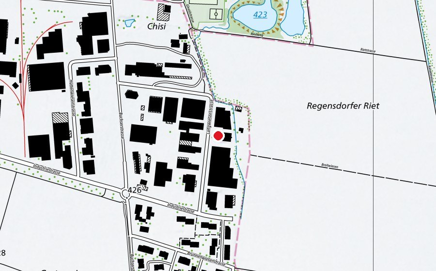 Carte indiquant l’emplacement de Kleingruppenschule Dällikon (École)