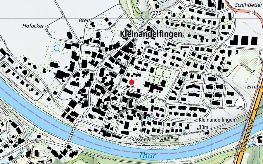 Carte indiquant l’emplacement de Kleingruppenschule (École)