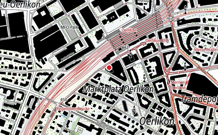 Mappa con la posizione di Klubschule Migros (Scuola)