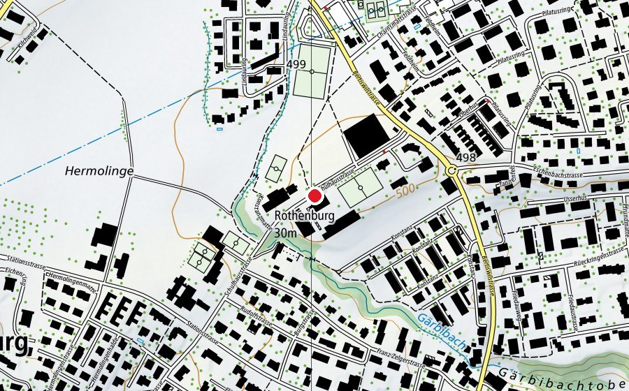 Carte indiquant l’emplacement de Konstanz (École)