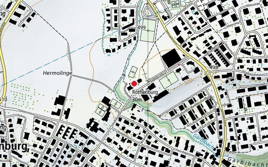Carte indiquant l’emplacement de Konstanzmatte (École)