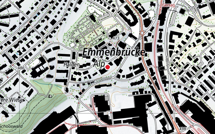 Carte indiquant l’emplacement de Krauer (École)